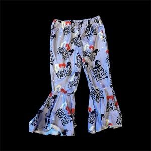 NWOT, Hocus Pocus Purple Boutique Style Bell Bottom Leggings, Size 12-18 months